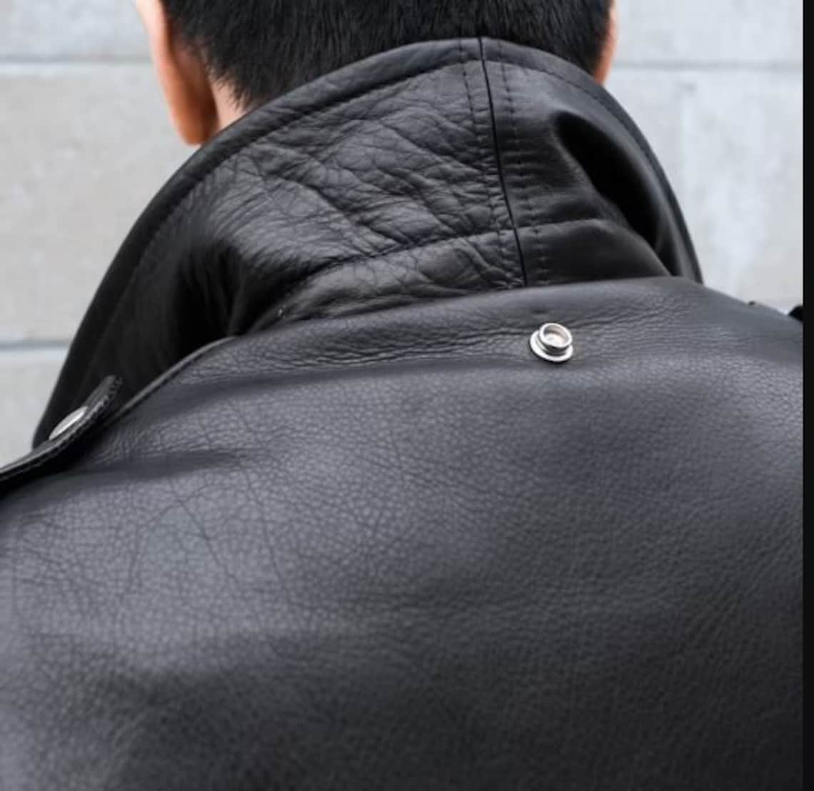 Mens Black Biker Leather Jacket Mens Quilted Slim Fit - Etsy