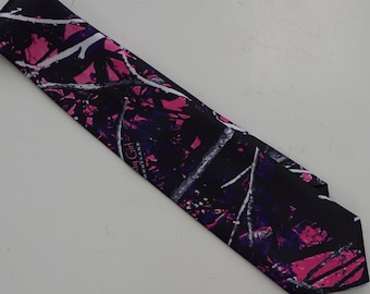 Men's Camo Long Tie, Moon Shine Muddy Girl