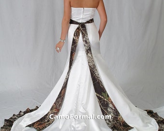 Add Sash to Dress: 12 foot Sash w/Bow Tails (chose you Camo Print)