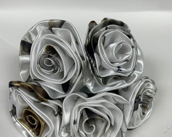 Camo Flowers- Realtree AP Snow,  Various Sizes Available