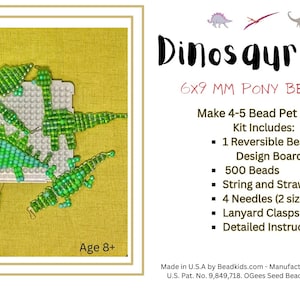 Dinosaur Bead Pet Kit Craft for Kids Beading Craft