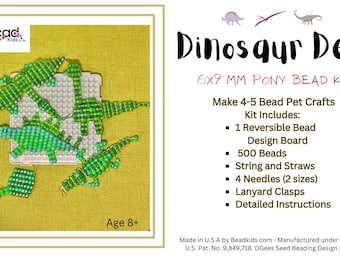 Kit d'artisanat de perles de dinosaure pour enfants
