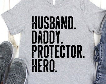 Husband Daddy Protector Hero T-Shirt – Father's Day Gift for Him
