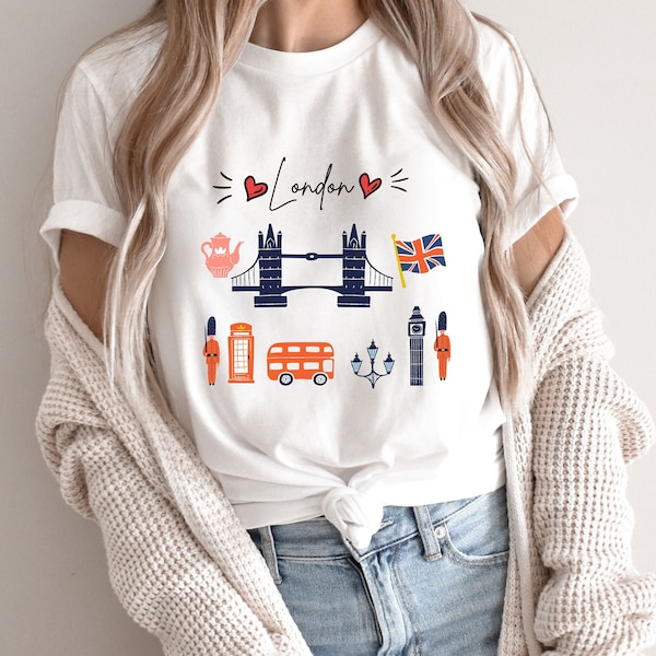 London Shirt, Tower Bridge, Vacation in London, Fashion Shirt, England Souvenir, London Souvenir, Europe Trip, Girls Trip, UK Souvenir