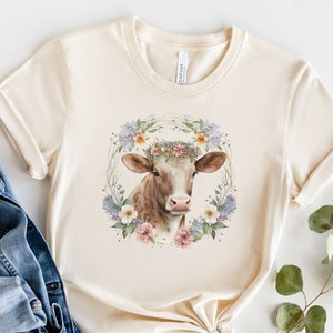Cute Cow Shirt, Cow Shirt For Mom, Farm Girl Shirt, Cow Shirt, Cow Gifts For Her, Watercolor cow Shirt, Farm T-shirt, Ranch Tee, Cowgirl