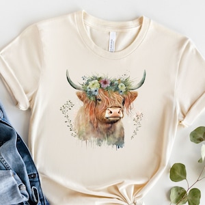 Cute Cow Shirt, Cow Shirt For Mom, Farm Girl Shirt, Cow Shirt, Cow Gifts For Her, Watercolor cow Shirt, Farm T-shirt, Ranch Tee, Cowgirl