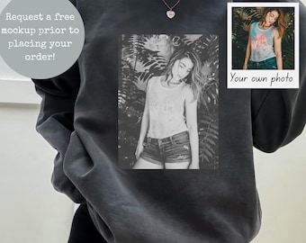 Sudadera Comfort Colors® Personaliza tu Foto, Camiseta con Foto Personalizada, Regalo Vintage Personalizado con Foto