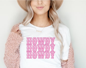 Western Shirt Howdy T Shirt Southern Tee Retro Tee Cowboy Shirt Cowgirl T-Shirt Rodeo TShirt Boho Shirt Gift for Women Yee Haw Farm Life