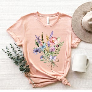 Wildflower Tshirt Wild Flowers Shirt Gift for Women Floral Tshirt Flower Shirt Ladies Shirts Wildflower Tee Gift for Women Best Friend Gift