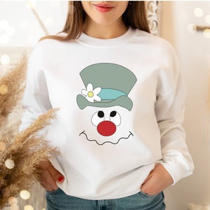 Snowman Christmas Sweater Sweatshirt Retro Funny Christmas Sweater Holiday Sweater Christmas Shirt Holiday Party Sweatshirt Teacher Shirt