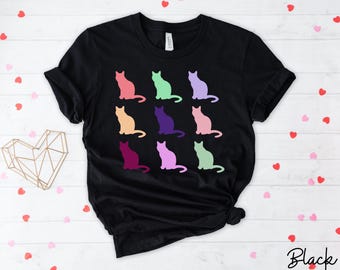 Shirt kattenliefhebber, cadeau kattenmoeder, T-shirt kattenliefhebber, kattenshirt, cadeau kattenliefhebber, cadeau katten, kattenshirt, shirt schattig katten, shirt schattig katten, T-shirt schattige katten