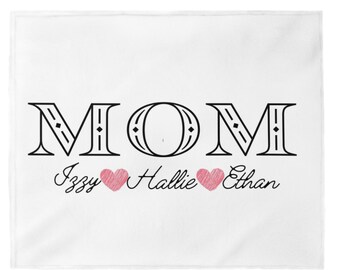 Custom Mom blanket, custom mother's day gift, mom blanket with kids names, mother's day blanket, gift for mom, mom gift, birthday
