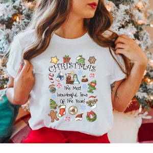 Christmas Shirt Most Wonderful Time of the Year T Shirt Christmas TShirt Christmas Gift  Holiday Top Christmas Shirt Cute Tee Gift for Mom