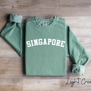 Sudadera Comfort Colors® Singapur, sudadera Singapur, viaje de chicas, recuerdo de Singapur, universidad de Singapur, Singapur retro