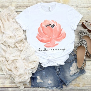 Hello Spring Shirt Hello Spring Spring Flower T-Shirt Spring Tee Spring Lovers Tshirt Season Shirt Freedom Shirt Spring Season Shirt Garden