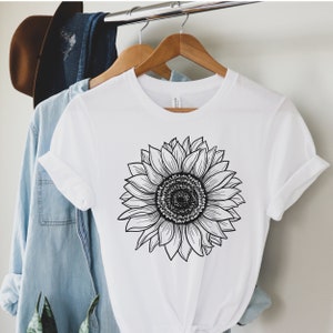 Sunflower Graphic Tee Vacation Shirt Sunflower Shirt Womens Garden Shirt Funny Sunflower Shirt Floral Shirt Plant Sunflower Shirt Flower Tee