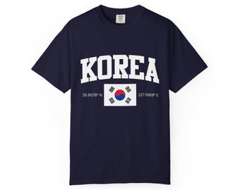 Camiseta Korea Comfort Colors®, camiseta de Corea, recuerdo de Corea, sudadera de Corea, regalo de Corea, bandera de Corea