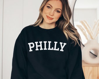 Philly Sweatshirt, Collegiate Text, Philadelphia Sweatshirt, Philly Crewneck Sweater, University State Inspired, Philly Souvenir