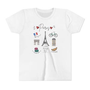Kids Size Paris Shirt, Eiffel tower, Vacation in Paris, Trendy Paris Trip Tee, Fashion Shirt, Fashion Lover Gift, Europe Trip, Girls Trip