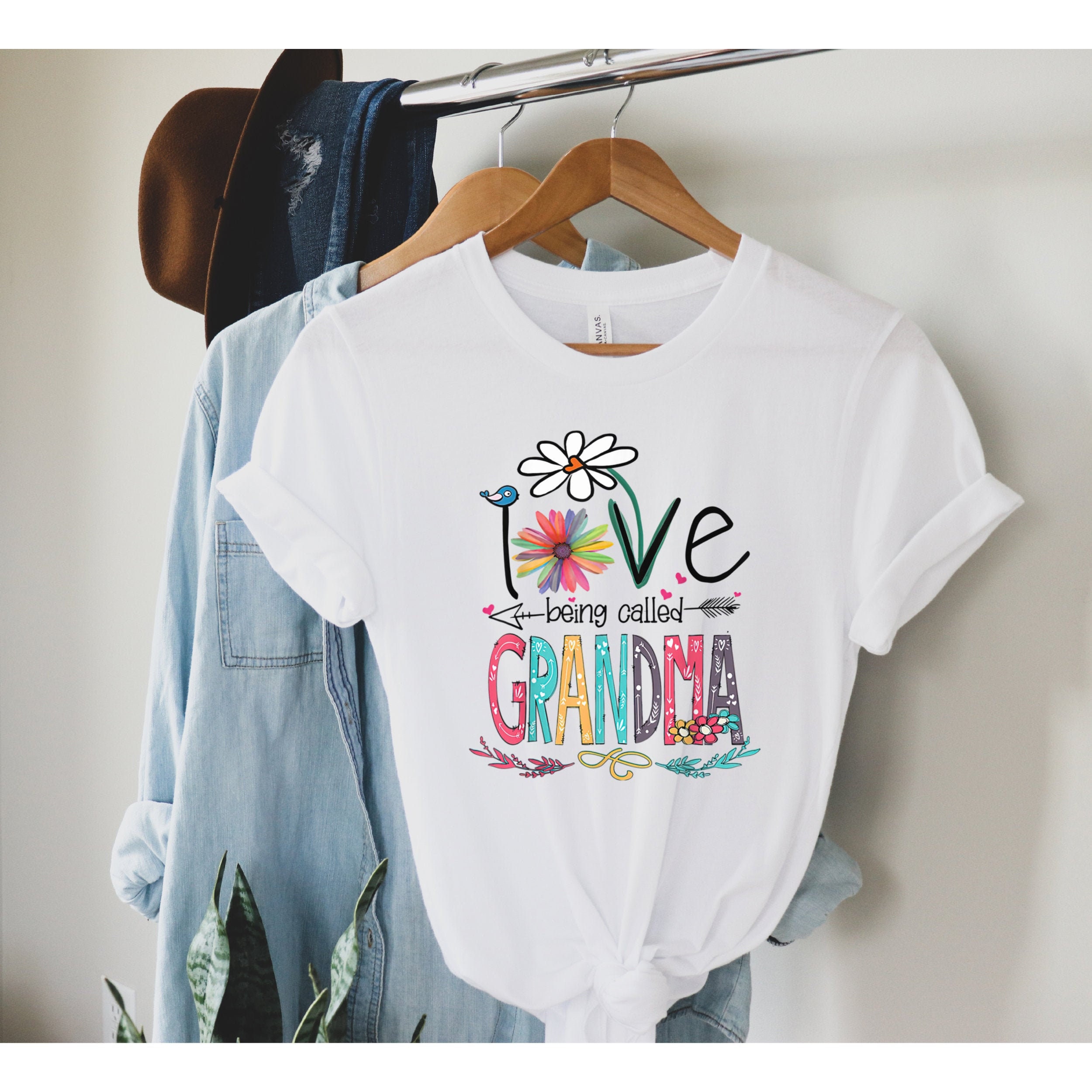 Personalized Grandma Flower Heart Png, Grandma Png, Custom Name Png...