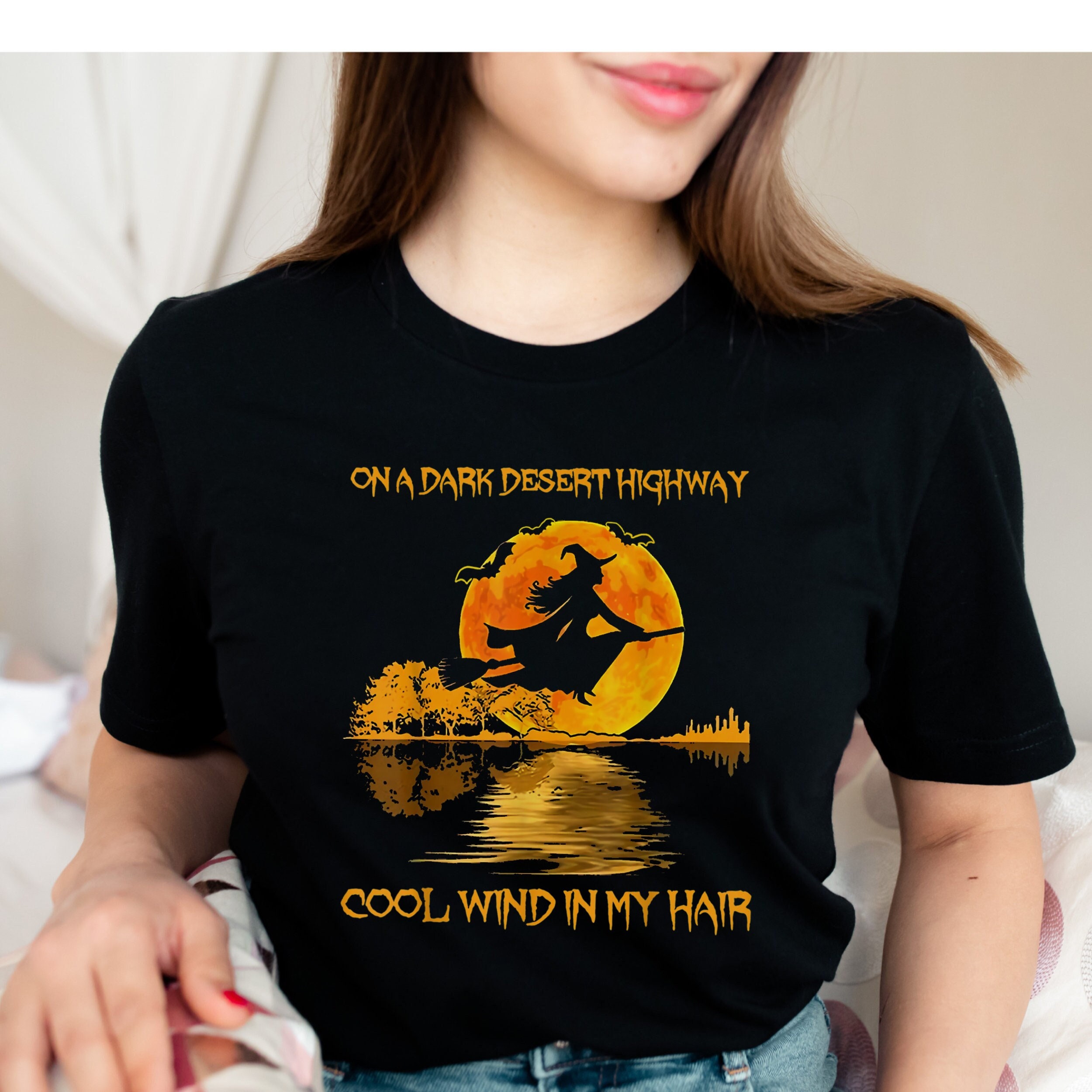 On A Dark Desert Highway Cool Wind In My Hair Halloween Tee T-Shirt On A Dark Desert Highway Cool Wind In My Hair Halloween Tee T-Shirt