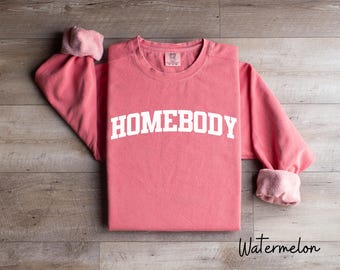 Chemise pour casanier Comfort Colors®, sweat-shirt pour casanier, cadeau introverti, joli sweat-shirt douillet, cadeau pour casanier, Noël pour casanier