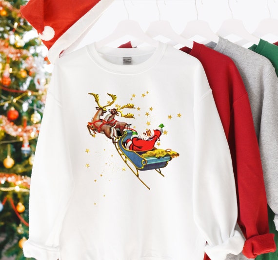 Pull De Noël Vintage Femme – Jones New York Sport – Taille S – Laine Mélangée Rouge
