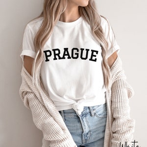 Camisa de Praga, Camisa checa, Recuerdo de Praga, Sudadera universitaria de Praga, Viaje a Europa, Viaje de niñas, Camisa de moda de Praga, Recuerdo checo