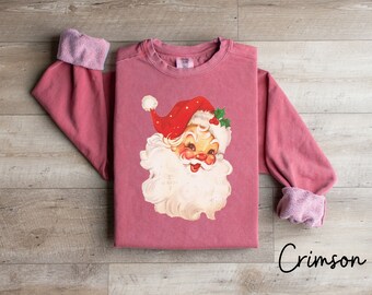 Santa Claus Christmas Sweater Sweatshirt Christmas Sweater Holiday Sweater Christmas Shirt Holiday Party  Comfort Colors