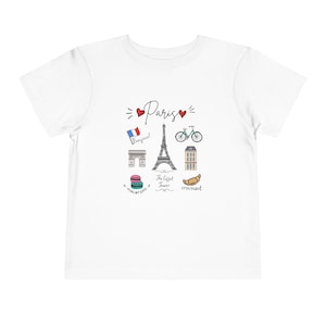 Toddler Size Paris Shirt, Eiffel tower, Vacation in Paris, Trendy Paris Trip Tee, Fashion Shirt, Fashion Lover Gift, Europe Trip, Girls Trip