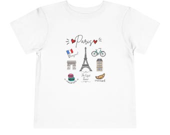 Toddler Size Paris Shirt, Eiffel tower, Vacation in Paris, Trendy Paris Trip Tee, Fashion Shirt, Fashion Lover Gift, Europe Trip, Girls Trip