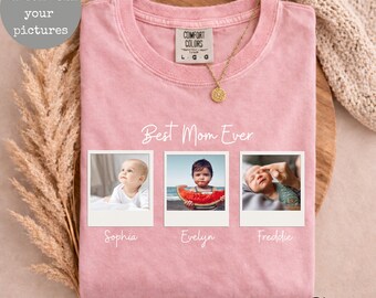 Comfort Colors® Custom Mom Photo Shirt, Custom mom photo t, Personalized Mothers Day T-shirt, Your Photo Custom Shirt, Custom Picture Tshirt