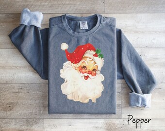 Suéter navideño de Papá Noel, sudadera, suéter navideño, suéter festivo, camisa navideña, fiesta navideña, colores cómodos