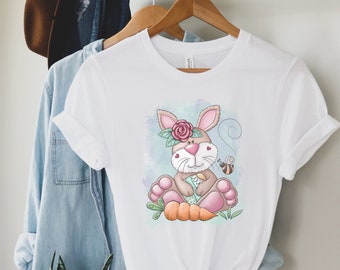 Hase Shirt Ostern T-Shirt Hasen Liebhaber T Shirt Hasen Liebhaber Shirt Kaninchen t Geschenk für Ostern Mama Shirt süßes Häschen Shirt
