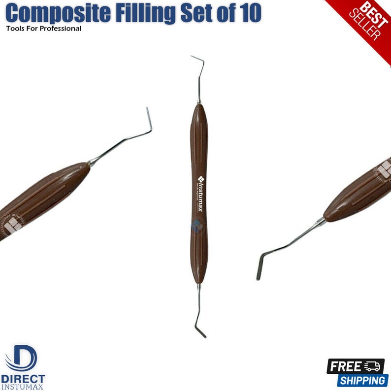 INSTUMAX Dental Composite Filling Instruments Set of 10pcs Silicone