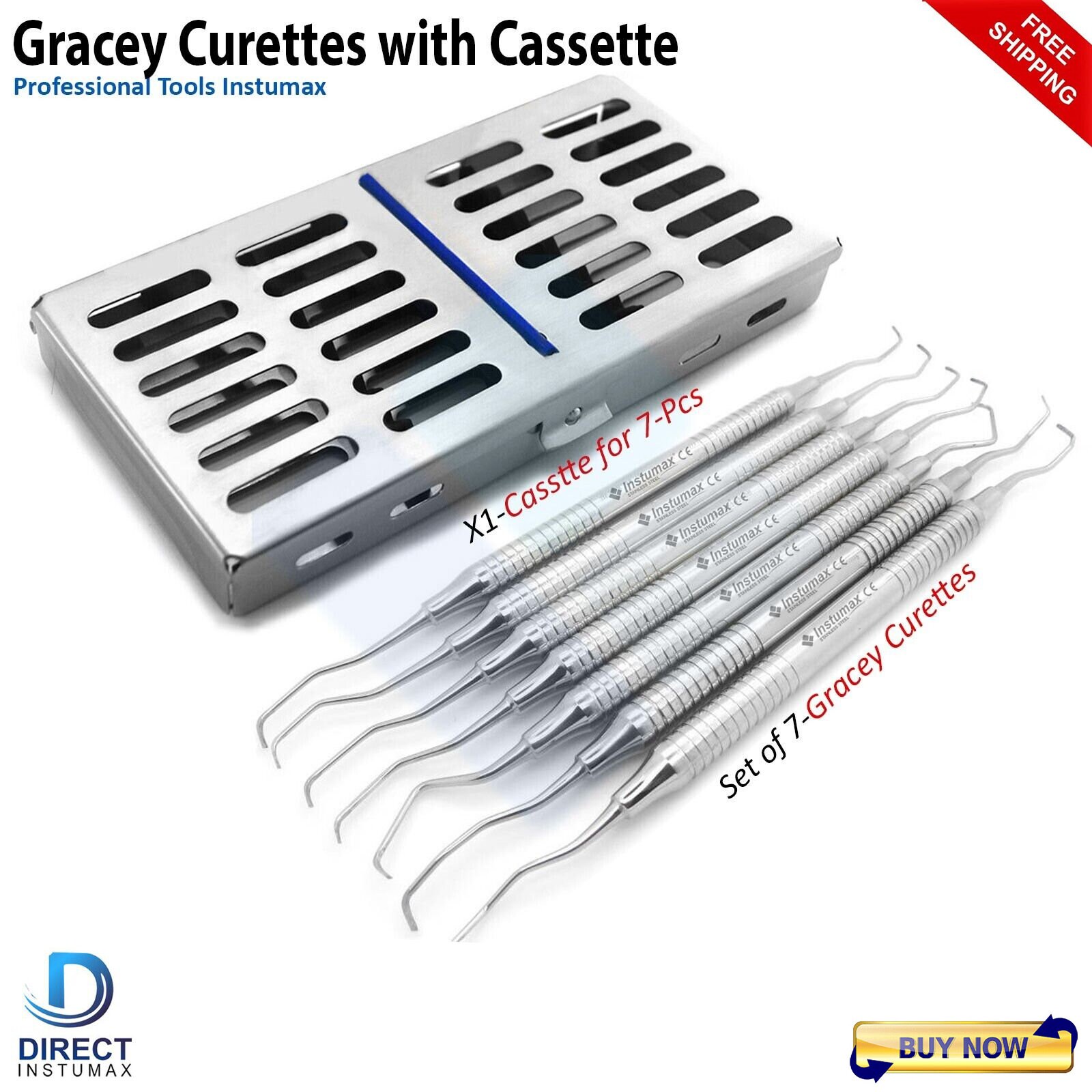 INSTUMAX Periodontal Gracey Curettes for Removal Calculus for Deep