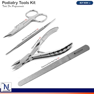 Professional Toe Nail Removal Set Podiatry Nipper Cutter Nail Surgery Tools Kit