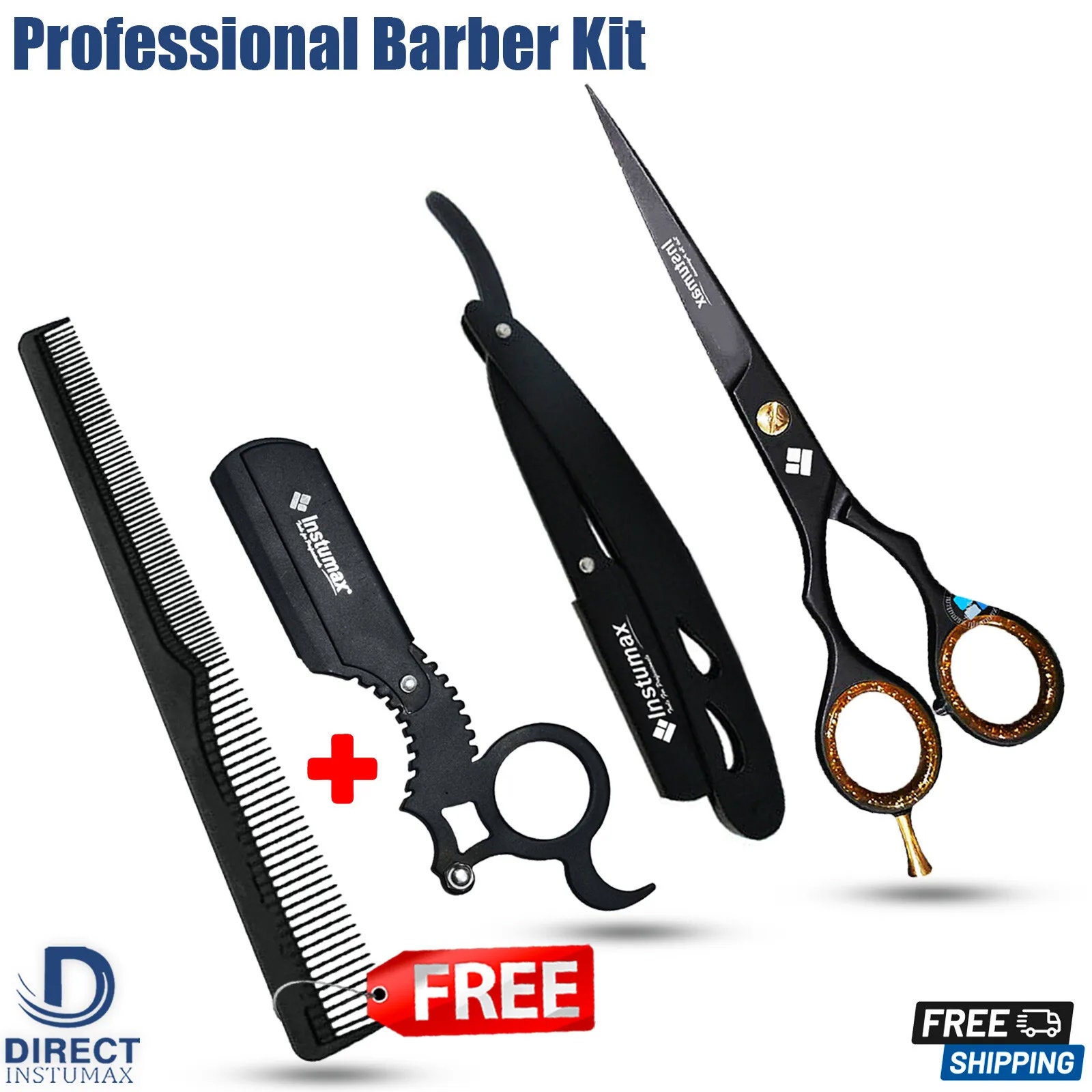 Ciseaux De Coiffeur Professionnels - Longueur 6,5 Pouces, En Acier Inoxydable, Neufs