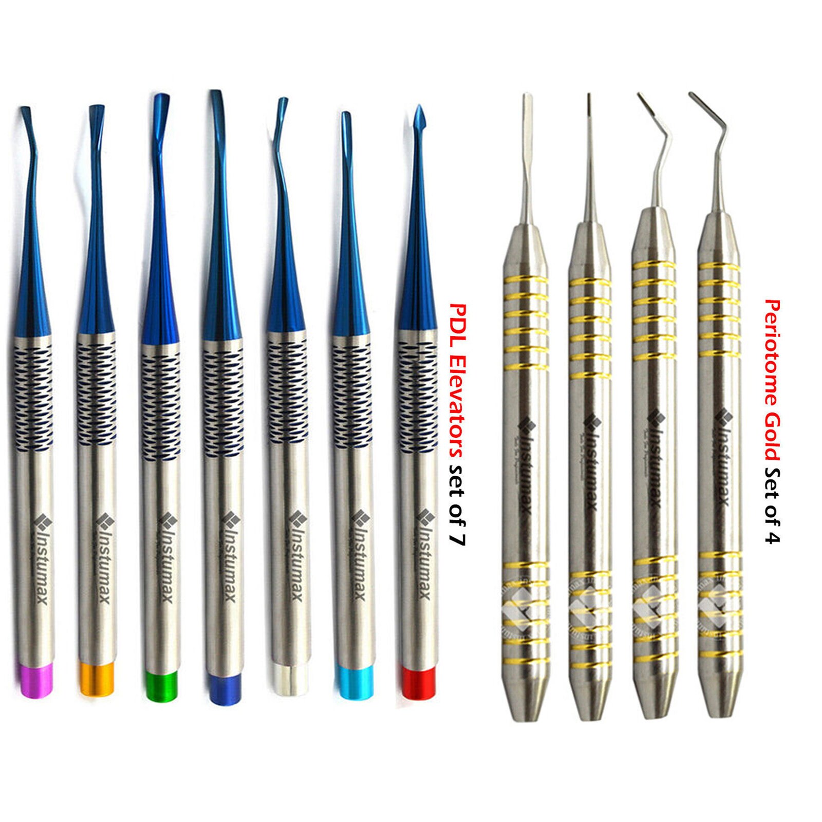 INSTUMAX Dental PDL Luxating Root Elevators Set of 7 Precise With