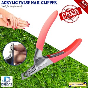 Acrylic Nail Clippers Pink Cutter False Nails Tip Trimmer Manicure Art Tool Nail Salon Manicure Art Tip Finger Cutter False Nail Clippers