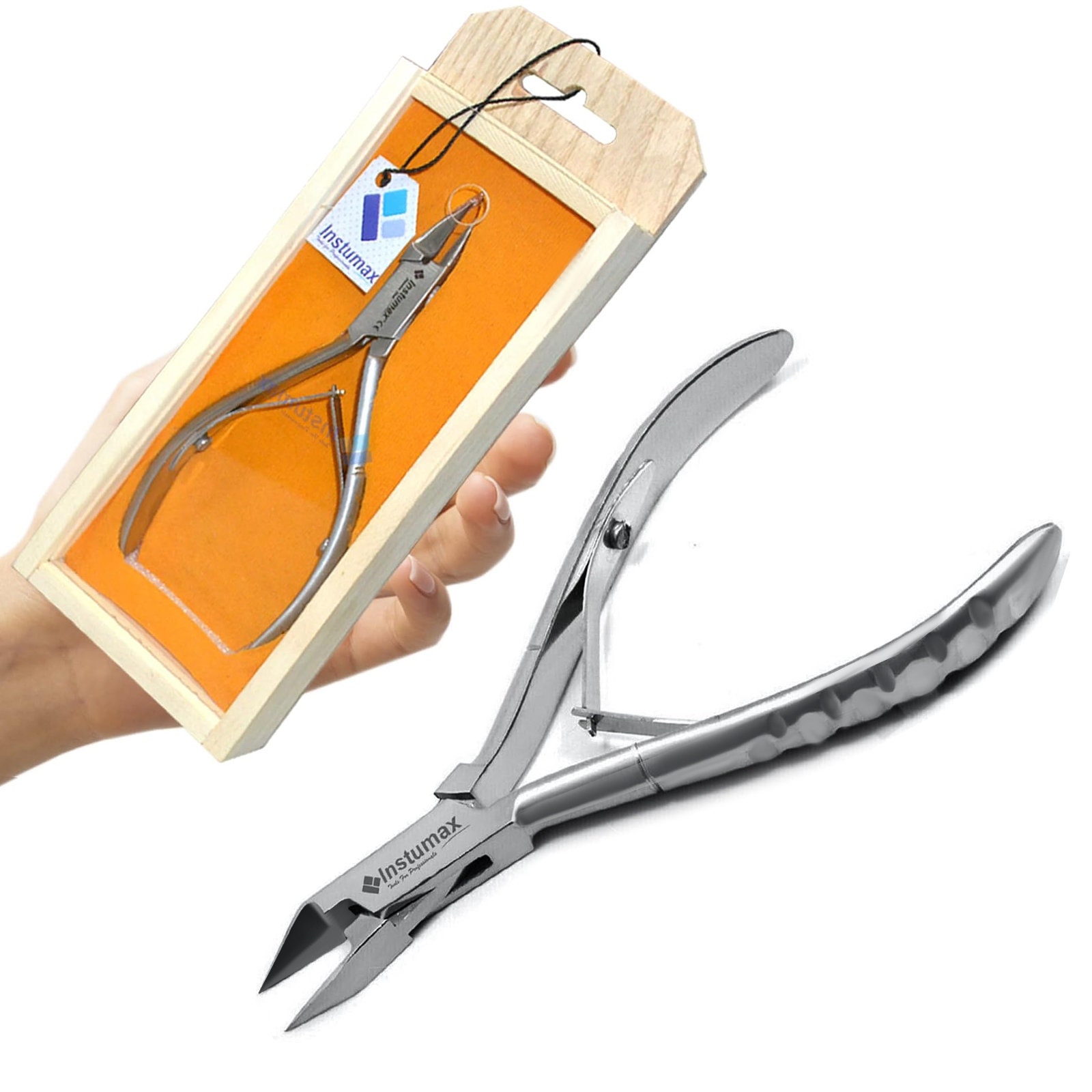 INSTUMAX Toenail Ingrown Nipper Clipper Straight Blade for Thick