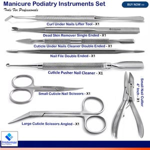 6Pcs Professional Toenail Removal Set Podiatry Nipper Cutter Nail Surgery Tools Kit