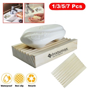 Simple Soap Dish Wooden Handmade / Soap Saver / Minimalist Home Decor Pine Natural Soap Dish Wood Spa Soap Holder Deck |