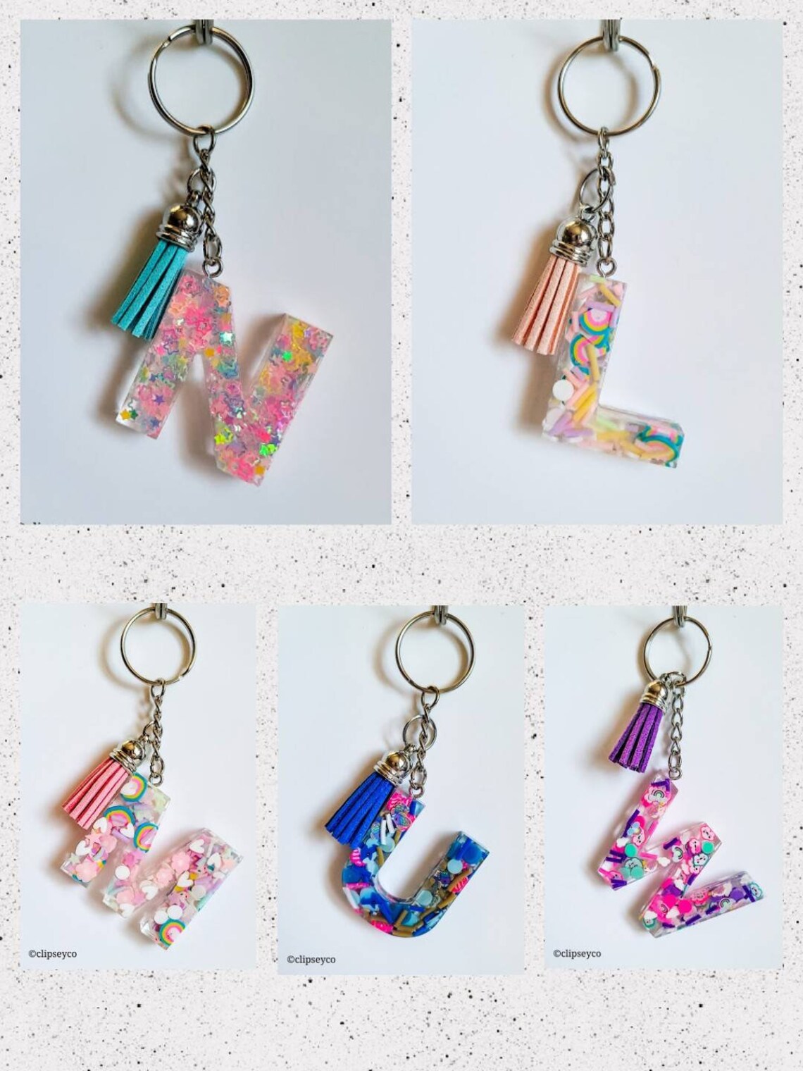 Custom Keychain Alphabet Keychain Gifts for Teens Purse Etsy