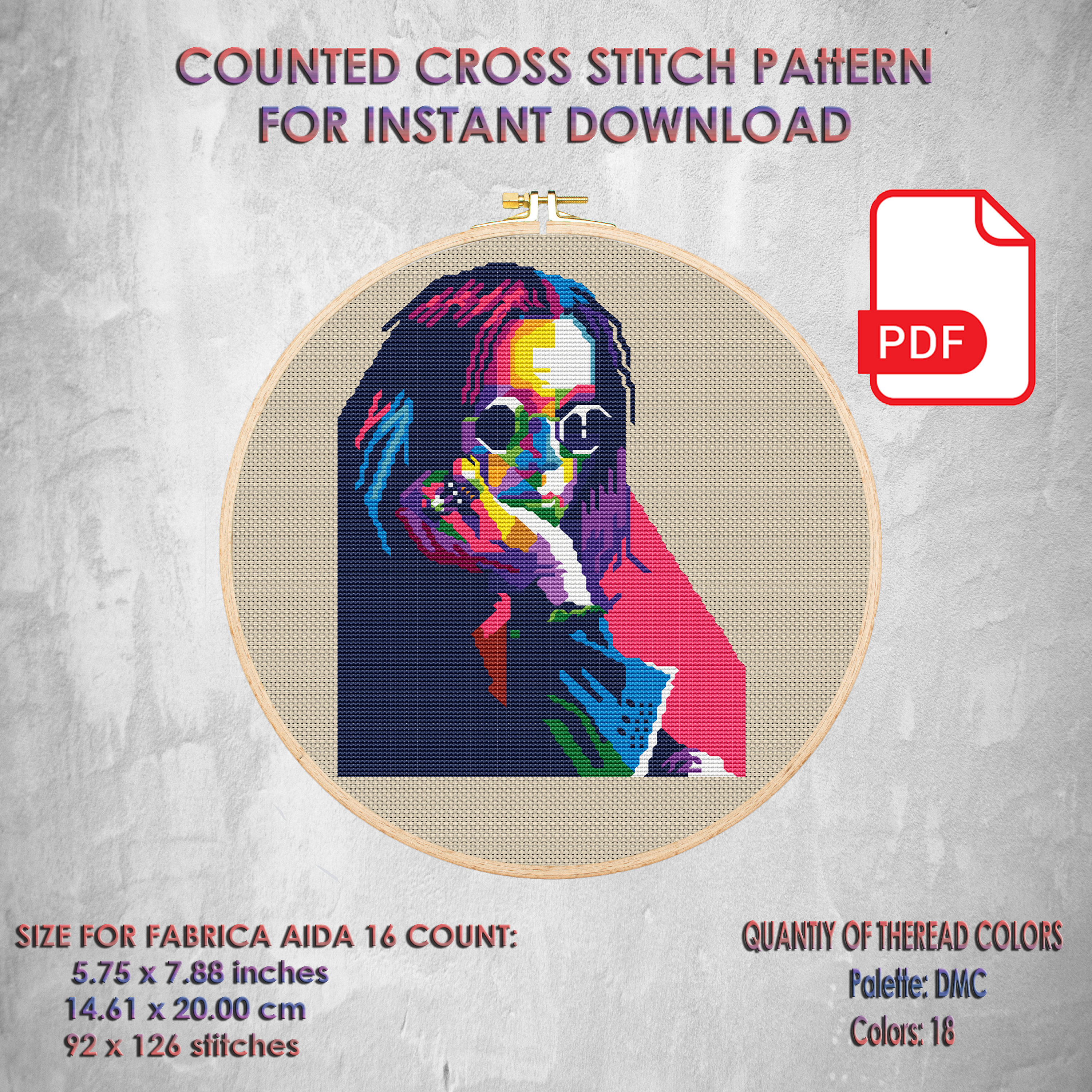 ozzy osbourne cross stitch