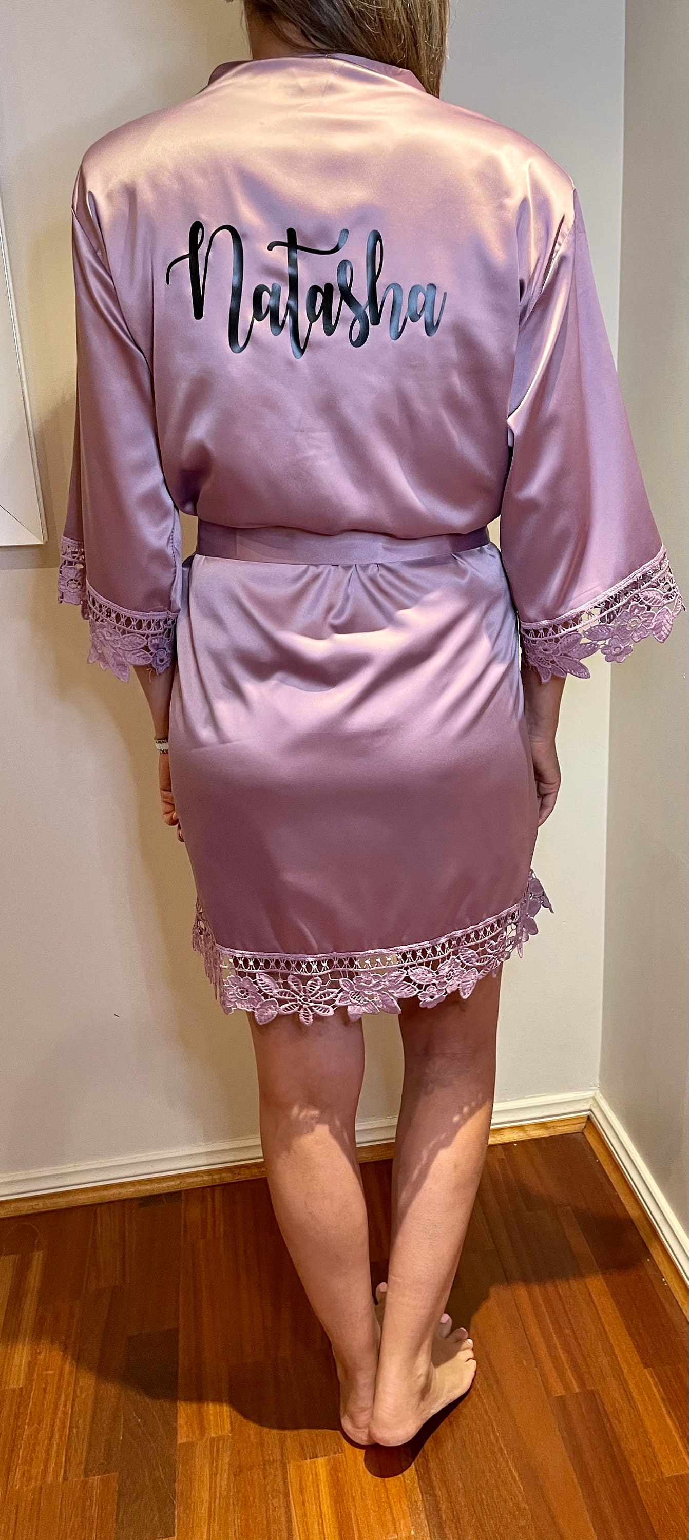 Personalised satin dressing gown robe. Great for bridal Etsy