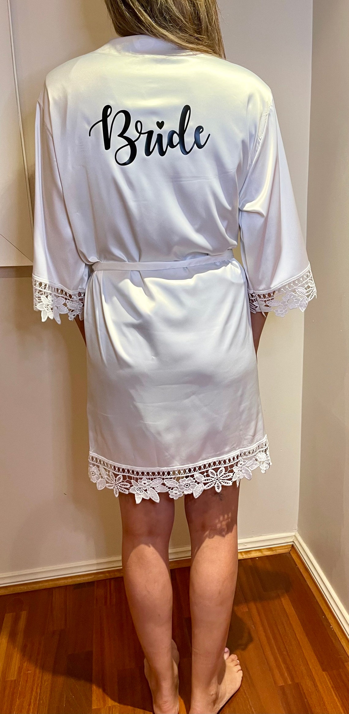 Personalised satin dressing gown robe. Great for bridal Etsy