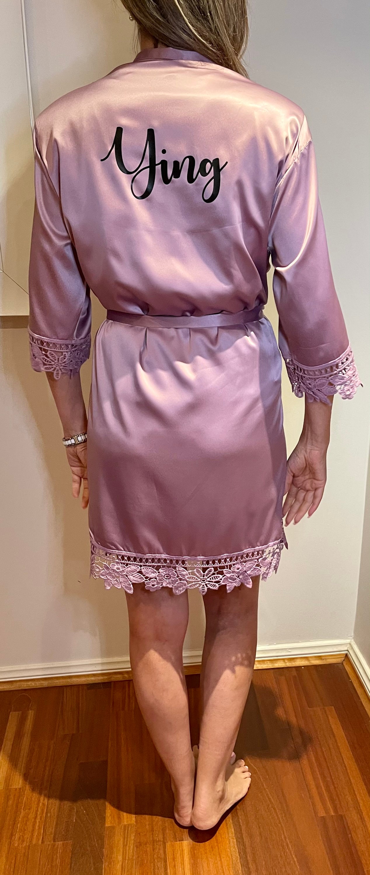 Personalised satin dressing gown robe. Great for bridal Etsy