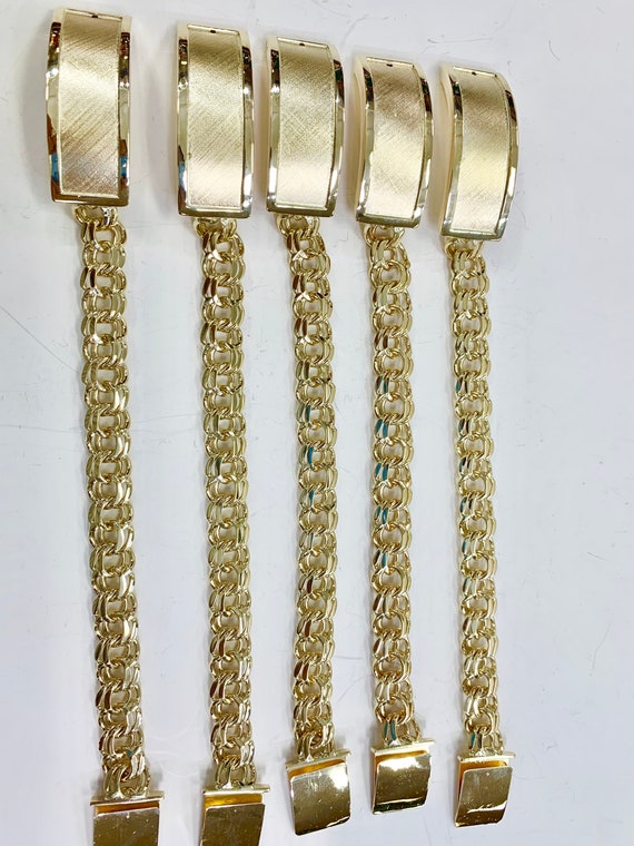 Real 10 karat gold chino link bracelet Etsy