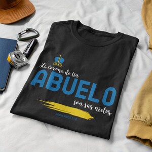 Koszulka Abuelo, La Corona de Un Abuelo, El Mejor Abuelo del Mundo, Abuelito, najlepszy Abuelo kiedykolwiek, prezent dziadka, dzień ojca, prezent dla taty